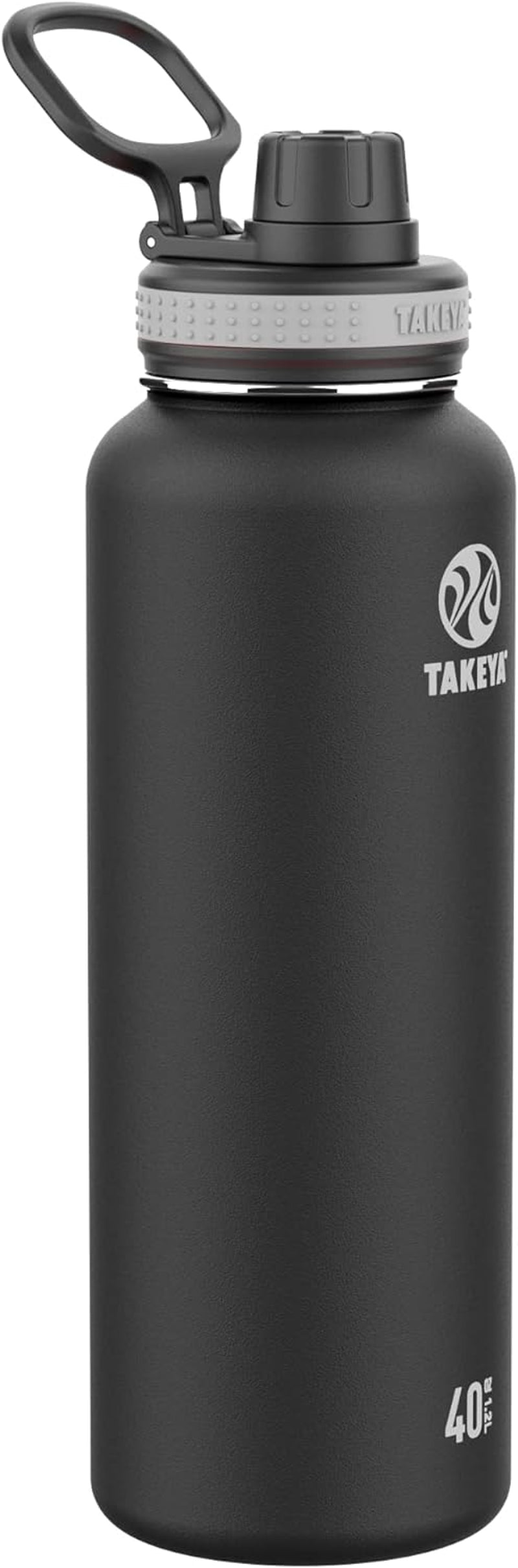 Originals Vacuum-Insulated Stainless-Steel Water Bottle, 40 Ounce, Black