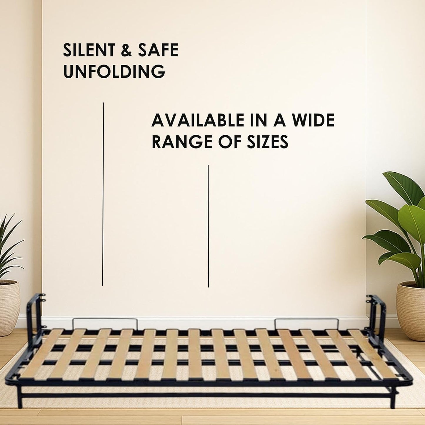 Horizontal Wall Beds (Classic Murphy Bed, Pull-Out Bed, Foldaway Bed, Hidden Bed) (Queen Wall Bed Kit (60" X 80"))